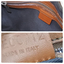 Load image into Gallery viewer, CELINE セリーヌ マカダム柄 ミニボストンバッグ ブラウン シルバー ロゴ CE00/12 美品 中古 46160