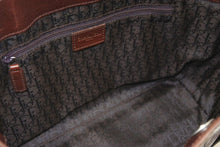 Load image into Gallery viewer, ChristianDior クリスチャンディオール トートバッグ ヴィンテージ ロゴモチーフ フラワー刺繍 ブラウン 良品 中古 46173