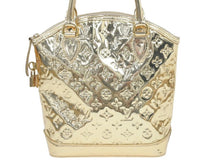 Load image into Gallery viewer, ルイヴィトン LOUIS VUITTON LV ロックイット モノグラム ミロワール ハンドバッグ ゴールド M95450 美品 中古 46177