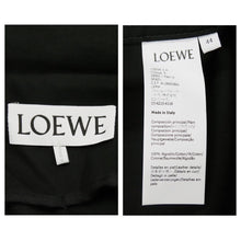 Load image into Gallery viewer, 極美品 LOEWE ロエベ マルチポケット ミリタリー フード コート ブラック H526330X78 アウター コットン 黒 サイズ44 中古 46189