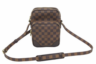 極美品 LOUIS VUITTON ルイ・ヴィトン ダミエ アマゾン ショルダーバッグ 斜め掛け SPオーダー ブラウン N48074 中古 46191