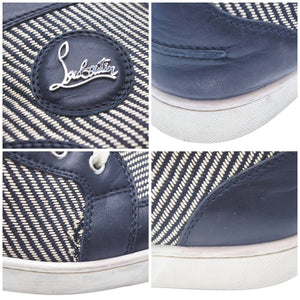 Christian Louboutin クリスチャンルブタン スニーカー レザー ホワイト ブラック エナメル サイズ42 中古 46194