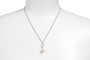 CHANEL シャネル ネックレス ココマーク ラインストーン ボール アクセサリー B11P 3.3g メタル シルバー 美品 中古 46233