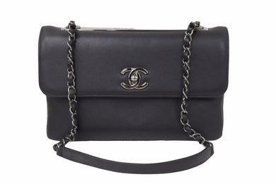 CHANEL シャネル フラップバッグ 2WAYバッグ ショルダーバッグ 26番台 ロゴプレート ラムスキン 美品 中古 46237