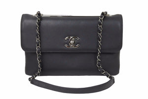 CHANEL シャネル フラップバッグ 2WAYバッグ ショルダーバッグ 26番台 ロゴプレート ラムスキン 美品 中古 46237