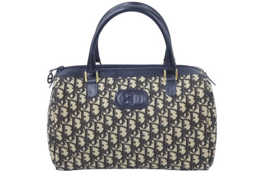 ChristianDior クリスチャンディオール ミニボストンバッグ ハンドバッグトロッター柄 総柄 キャンバス 良品 中古 46238