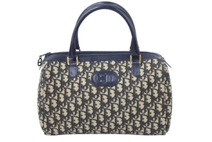 ChristianDior クリスチャンディオール ミニボストンバッグ ハンドバッグトロッター柄 総柄 キャンバス 良品 中古 46238