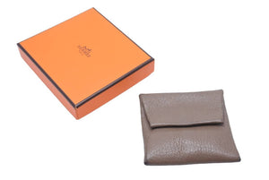 HERMES エルメス バスティア コインケース 小銭いれ エトゥープ T刻印 良品 中古 46267