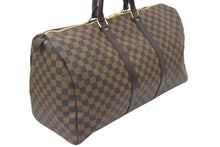 Load image into Gallery viewer, LouisVuitton ルイヴィトン ダミエ キーポル50 ボストンバッグ ハンドバッグ コーティングキャンバス ブラウン 美品 中古 46253