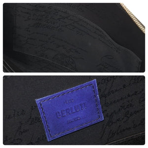 BERLUTI ベルルッティ カリグラフィ ニノGM クラッチバッグ ドキュメントフォルダーレザー ネイビーグラデーション 中古 美品 46257
