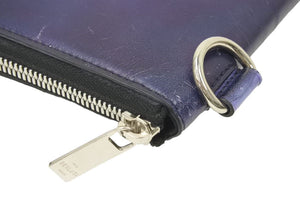 BERLUTI ベルルッティ カリグラフィ ニノGM クラッチバッグ ドキュメントフォルダーレザー ネイビーグラデーション 中古 美品 46257