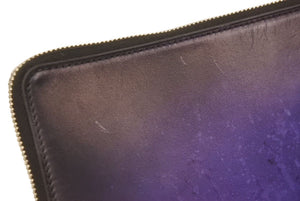 BERLUTI ベルルッティ カリグラフィ ニノGM クラッチバッグ ドキュメントフォルダーレザー ネイビーグラデーション 中古 美品 46257