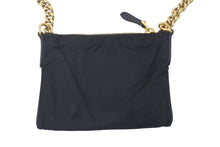 Load image into Gallery viewer, PRADA プラダ チェーンポーチ ミニショルダーバッグ BT0604 ナイロン サフィアーノレザー ブラック ゴールド 良品 中古 46258