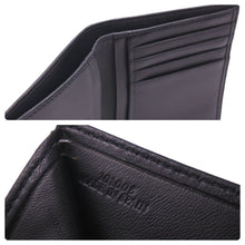 Load image into Gallery viewer, LOEWE ロエベ 二つ折り財布 カードケース 札入れ アナグラム ワンポイントロゴ 0008747115 ナッパレザー ブラック 美品 中古 46268