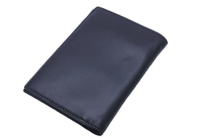 LOEWE ロエベ 二つ折り財布 カードケース 札入れ アナグラム ワンポイントロゴ 0008747115 ナッパレザー ブラック 美品 中古 46268