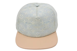 LOUIS VUITTON ルイヴィトン キャスケットモノグラム レガシー 帽子 キャップ コットン ブルー ブラウン サイズ60 美品 中古 46276