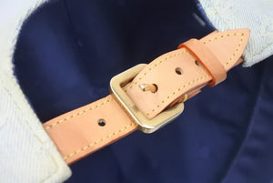 LOUIS VUITTON ルイヴィトン キャスケットモノグラム レガシー 帽子 キャップ コットン ブルー ブラウン サイズ60 美品 中古 46276