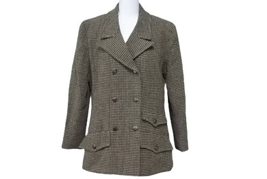極美品 CHANEL シャネル 97AW ダブル ジャケット ブラウン ココマーク ロゴ アウター P09585V05959 サイズ44 中古 46278