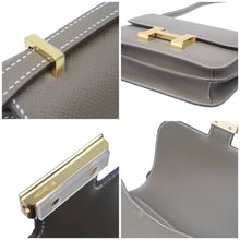 Load image into Gallery viewer, HERMES エルメス ショルダーバッグ ミニ コンスタンス3 エトゥープ/ゴールド金具 ヴォーエプソン U刻印 中古 46294