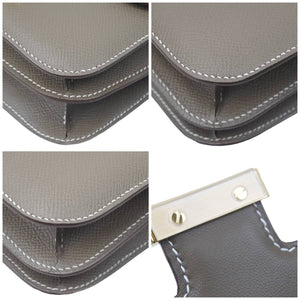 HERMES エルメス ショルダーバッグ ミニ コンスタンス3 エトゥープ/ゴールド金具 ヴォーエプソン U刻印 中古 46294