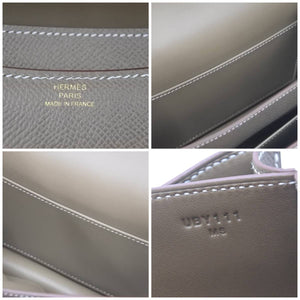 HERMES エルメス ショルダーバッグ ミニ コンスタンス3 エトゥープ/ゴールド金具 ヴォーエプソン U刻印 中古 46294
