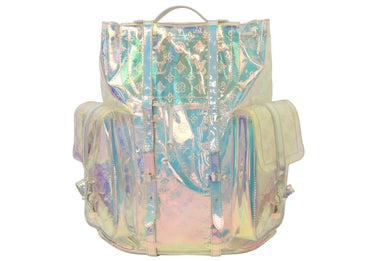 LOUIS VUITTON ルイヴィトン 19SS クリストファーGM バックパック モノグラムプリズム M44766 PVC ホワイト金具 中古 46295