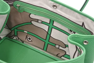新品同様品 HERMES エルメス ガーデンパーティPM カントリー バンブー 緑 グリーン X刻 中古 46296