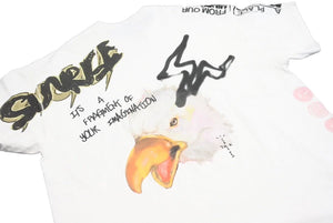CACTUS JACK×FRAGMENT カクタスジャック フラグメント 21SS サンライズ Tシャツ トラヴィススコット ホワイト XL 美品 中古 46347