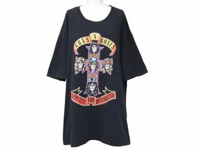 FOG FEAR OF GOD フィアオブゴッド ガンズアンドローゼス Tシャツ バンド ブラック トップス プリント サイズL 中古 46349