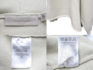 Fear of God フィアーオブゴッド ESSENTIALS 1977 ニットパーカー ベージュ RN#090233 XL 中古 46352