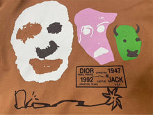 Load image into Gallery viewer, DIOR ディオール トラヴィス・スコット カクタスジャックディオールオーバーサイズTシャツ 283J641B0677 ブラウン 美品 XL 46360