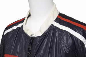 極美品 DOLCE&GABBANA ドルチェ&ガッバーナ ナイロン ジャケット ブラック ホワイト レッド G9F21T サイズ44 中古 46390