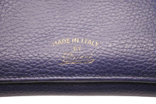 Load image into Gallery viewer, GUCCI グッチ レザーウォレット 長財布 ネイビー ターコイズブルー バイカラー 良好 中古 46402