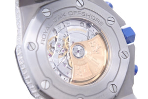AUDEMARS PIGUET オーデマピゲ ロイヤルオーク オフショアクロノ ブルー 26470ST.00.A030CA フルダイヤ 美品 中古 46408