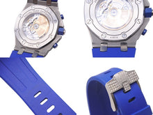Load image into Gallery viewer, AUDEMARS PIGUET オーデマピゲ ロイヤルオーク オフショアクロノ ブルー 26470ST.00.A030CA フルダイヤ 美品 中古 46408