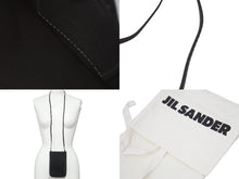 Load image into Gallery viewer, 極美品 JIL SANDER ジルサンダー フォンケース ショルダーバッグ レザー ブラック ロゴ 携帯ケース スマホケース 中古 46424
