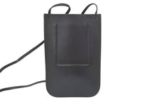 Load image into Gallery viewer, 極美品 JIL SANDER ジルサンダー フォンケース ショルダーバッグ レザー ブラック ロゴ 携帯ケース スマホケース 中古 46424