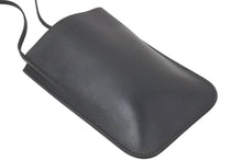 Load image into Gallery viewer, 極美品 JIL SANDER ジルサンダー フォンケース ショルダーバッグ レザー ブラック ロゴ 携帯ケース スマホケース 中古 46424