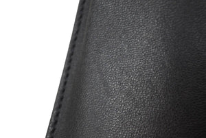 極美品 JIL SANDER ジルサンダー フォンケース ショルダーバッグ レザー ブラック ロゴ 携帯ケース スマホケース 中古 46424