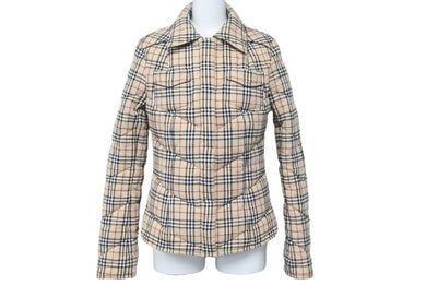 BURBERRY バーバリー ノヴァチェック リバーシブルダウンジャケット ブルーレーベル FCF24 526 43 サイズ40 美品 中古 46425 