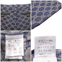 Load image into Gallery viewer, CELINE セリーヌ マカダム柄 デニム パンツ トリオンフ 総柄 ロゴ ボトムス ブルー キッズ サイズ120 美品 中古 46426