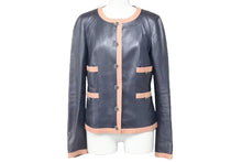 Load image into Gallery viewer, CHANEL シャネル アウター レザージャケット ココボタン P30539V03878 07P ラムレザー ブラック ピンク サイズ36 良品 中古 46442