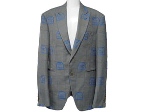 LOUIS VUITTON ルイヴィトン 20SS RECORD CLUB シガレット ジャケット グレー RM201F SQU HIFJ5E サイズ48 美品 中古 46443