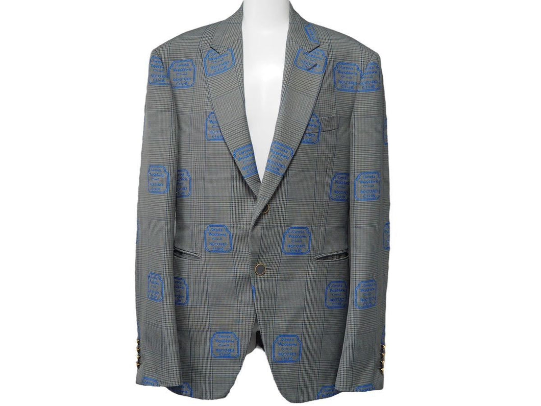 LOUIS VUITTON ルイヴィトン 20SS RECORD CLUB シガレット ジャケット グレー RM201F SQU HIFJ5E サイズ48 美品 中古 46443