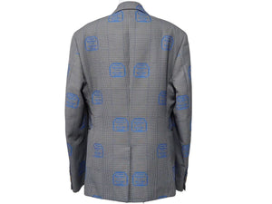 LOUIS VUITTON ルイヴィトン 20SS RECORD CLUB シガレット ジャケット グレー RM201F SQU HIFJ5E サイズ48 美品 中古 46443