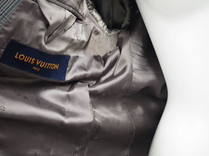 LOUIS VUITTON ルイヴィトン 20SS RECORD CLUB シガレット ジャケット グレー RM201F SQU HIFJ5E サイズ48 美品 中古 46443