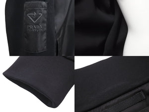 極美品 PRADA プラダ 21AW リナイロン ディテール フリース ジャケット UJL189_1YFJ_F0806_S_212 ブラック サイズXL 中古 46445