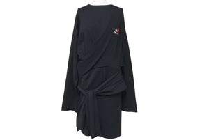 極美品 BALENCIAGA バレンシアガ GYM WEAR 長袖 Tシャツ ブラック ドッキング 626247 TIVD9 トップス サイズL 中古 46450