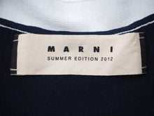 Load image into Gallery viewer, MARNI マルニ カーディガン COMMESSA S12CDMDJ39QO1FC717-00B84 コットン ホワイト ネイビー サイズ40 美品 中古 46453