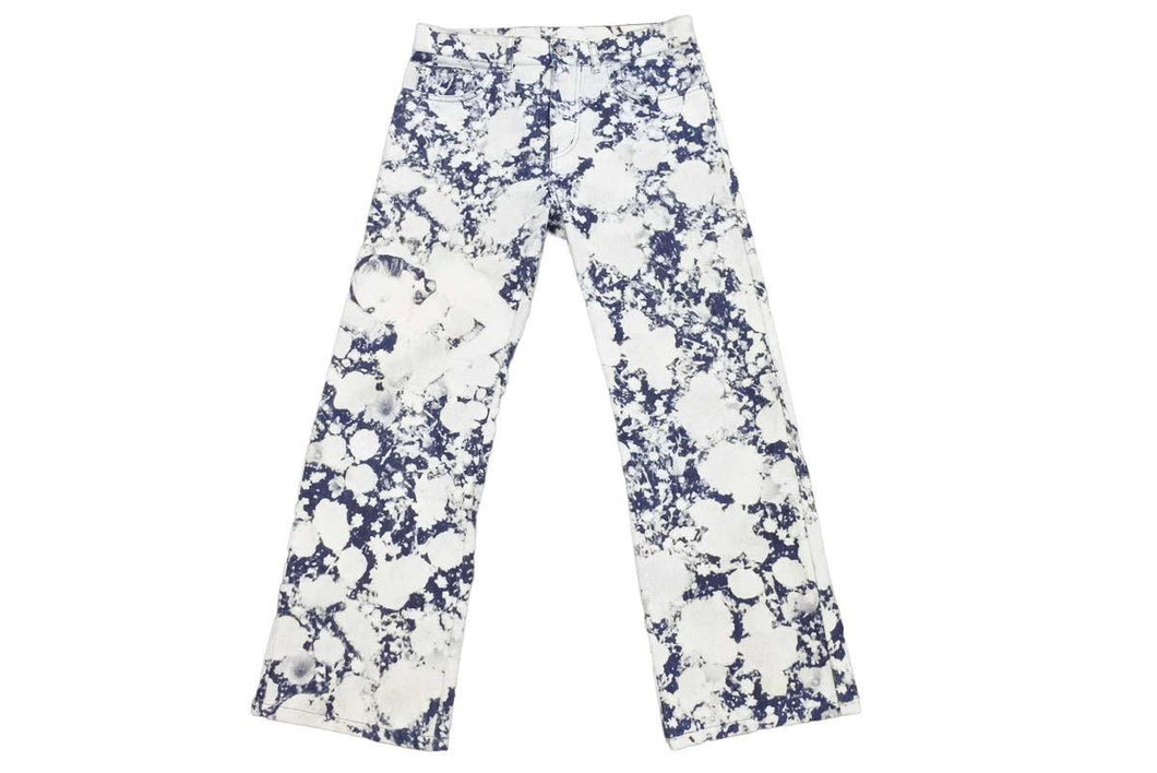 Louis vuitton ルイヴィトン 19SS ポピードロシー フレア デニム パンツ ブリーチ HGD93WLVE ブルー サイズ28 美品 中古 46458